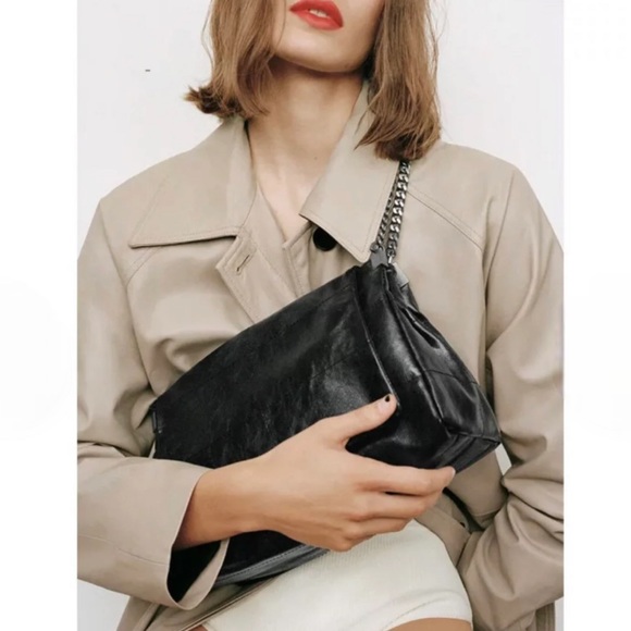 Zara rocker shoulder bag with flap Clearance